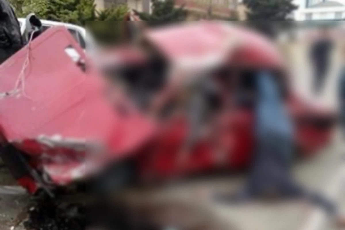Bakıda 2 nəfərin öldüyü dəhşətli qəzanın baş verdiyi an - VİDEO