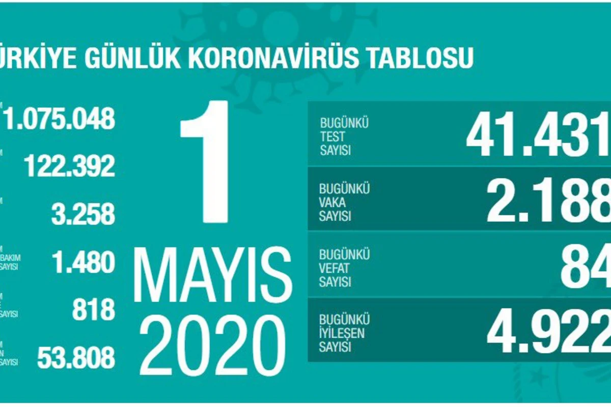 Türkiyədə koronavirusdan daha 84 nəfər ölüb