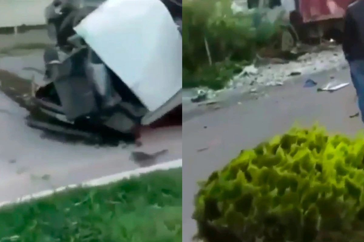 Azərbaycanda insanların öldüyü dəhşətli qəzanın görüntüsü - VİDEO