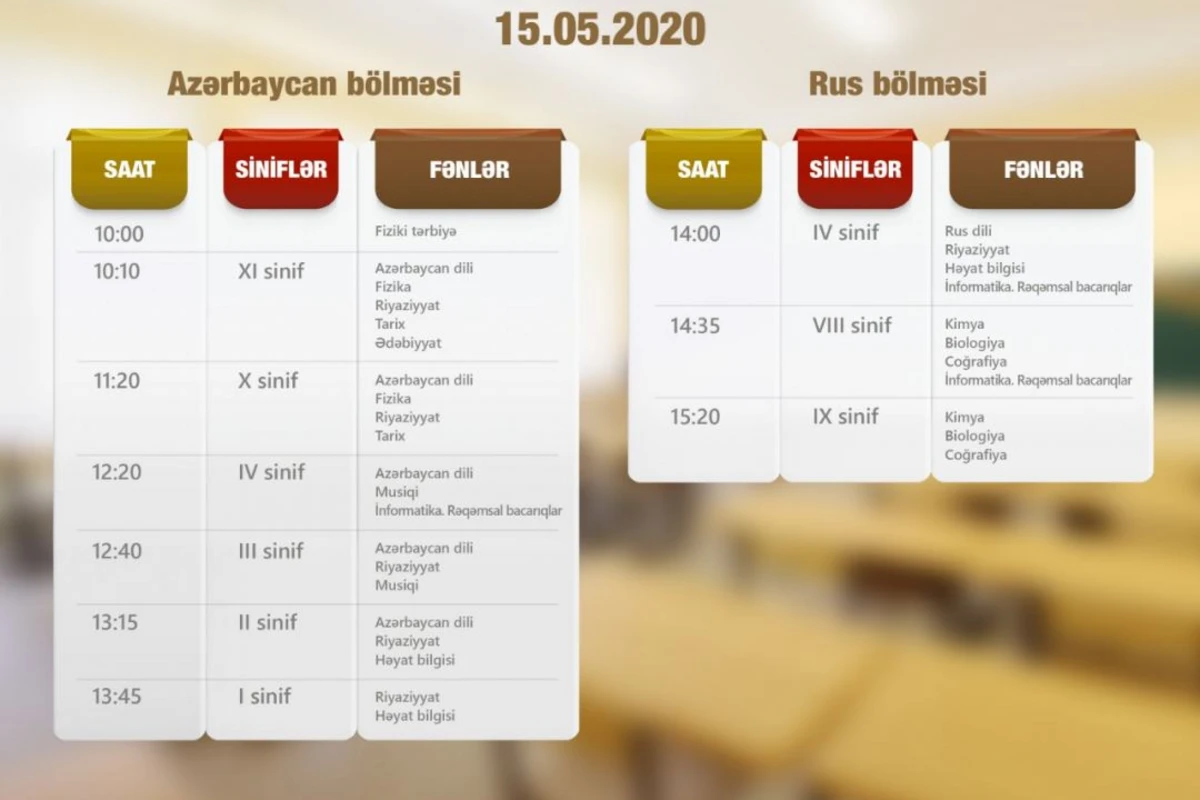 Обнародовано расписание школьных телеуроков на 15 мая
