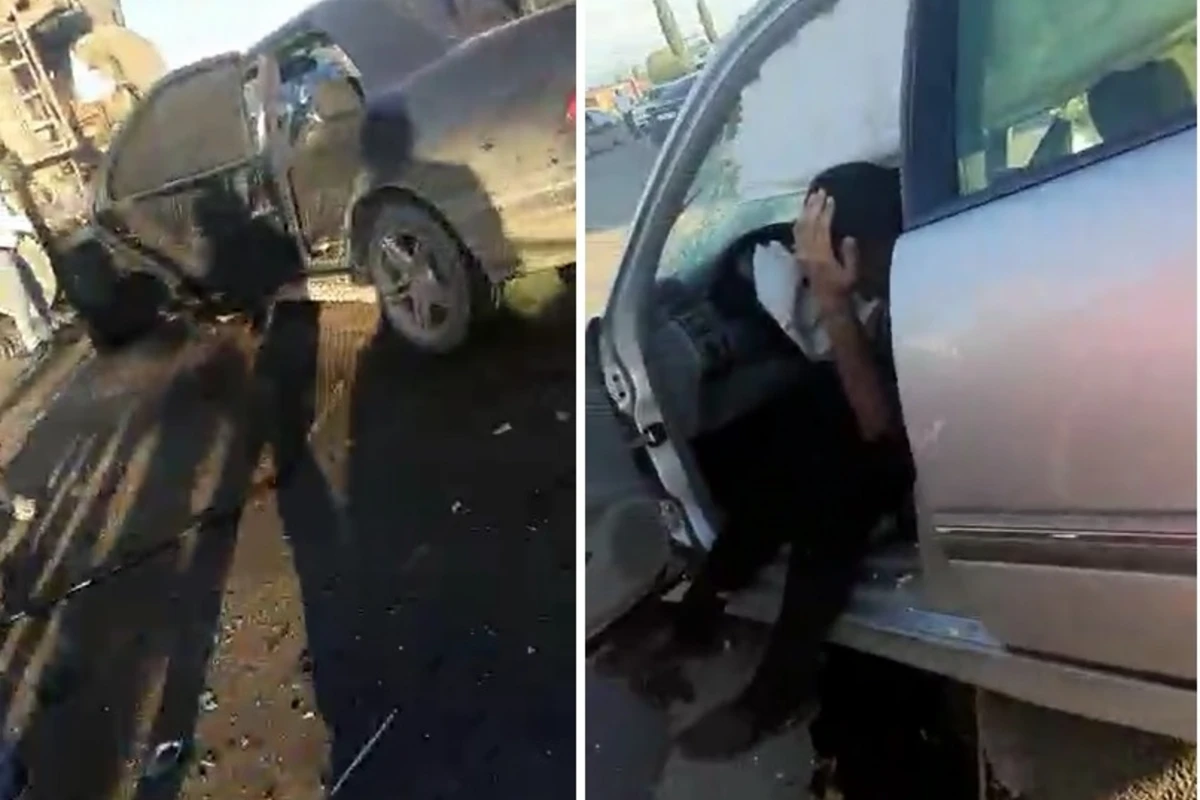 2 Mercedes toqquşdu - Yaralılar var - VİDEO