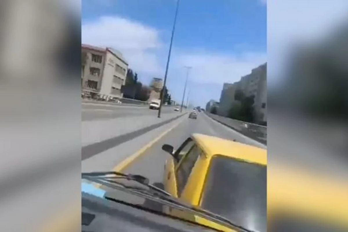 Bakıda qəza törədən sürücü hadisə yerindən qaçdı - ANBAAN VİDEO