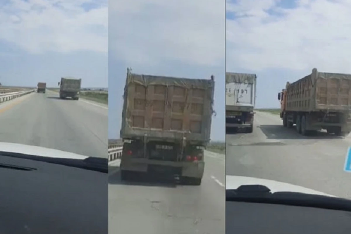 Bakı-Quba yolunda yük maşınları sürücülərinin özbaşınalığı - VİDEO Bakı-Quba yolunda yük maşınları sürücülərinin özbaşınalığı - VİDEO