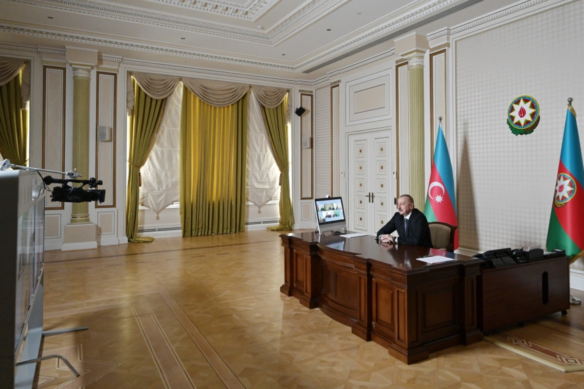 İlham Əliyev növbəti videokonfrans keçirib - FOTO