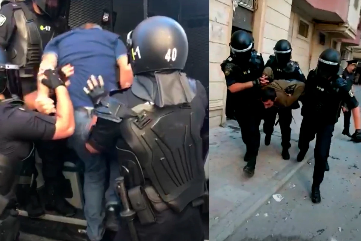 МВД: Задержаны бросавшие предметы в полицейских - ВИДЕО
