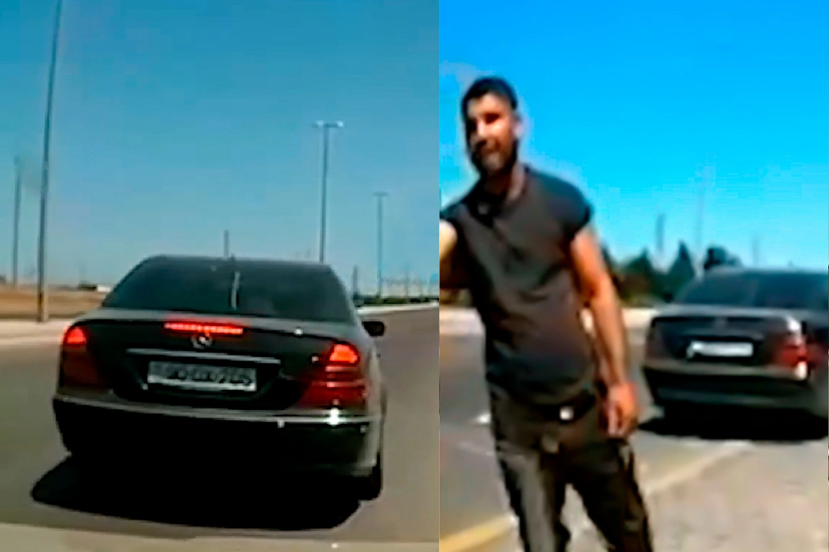 Bakıda yol kəsən daha bir sürücü “lom”la hücum etdi - VİDEO