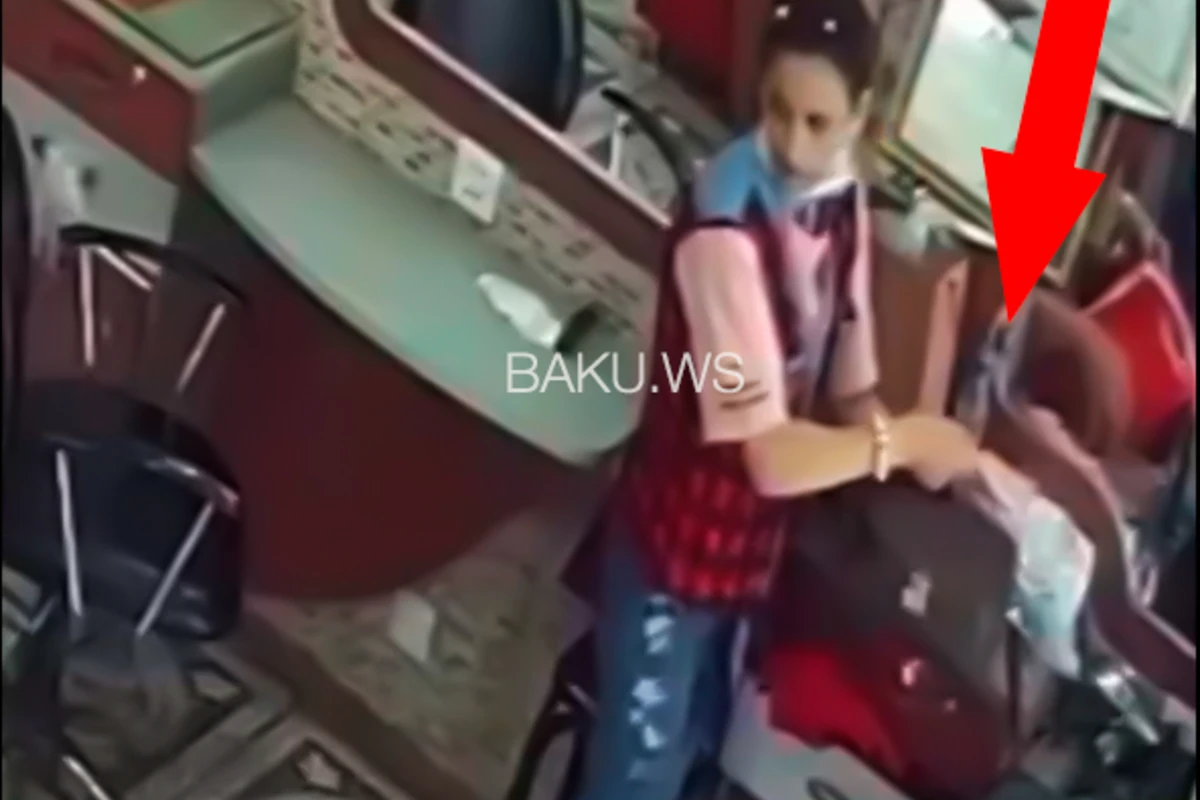 Bakıda gözəllik salonunda qadının oğurluğu kameraya düşdü - ANBAAN VİDEO