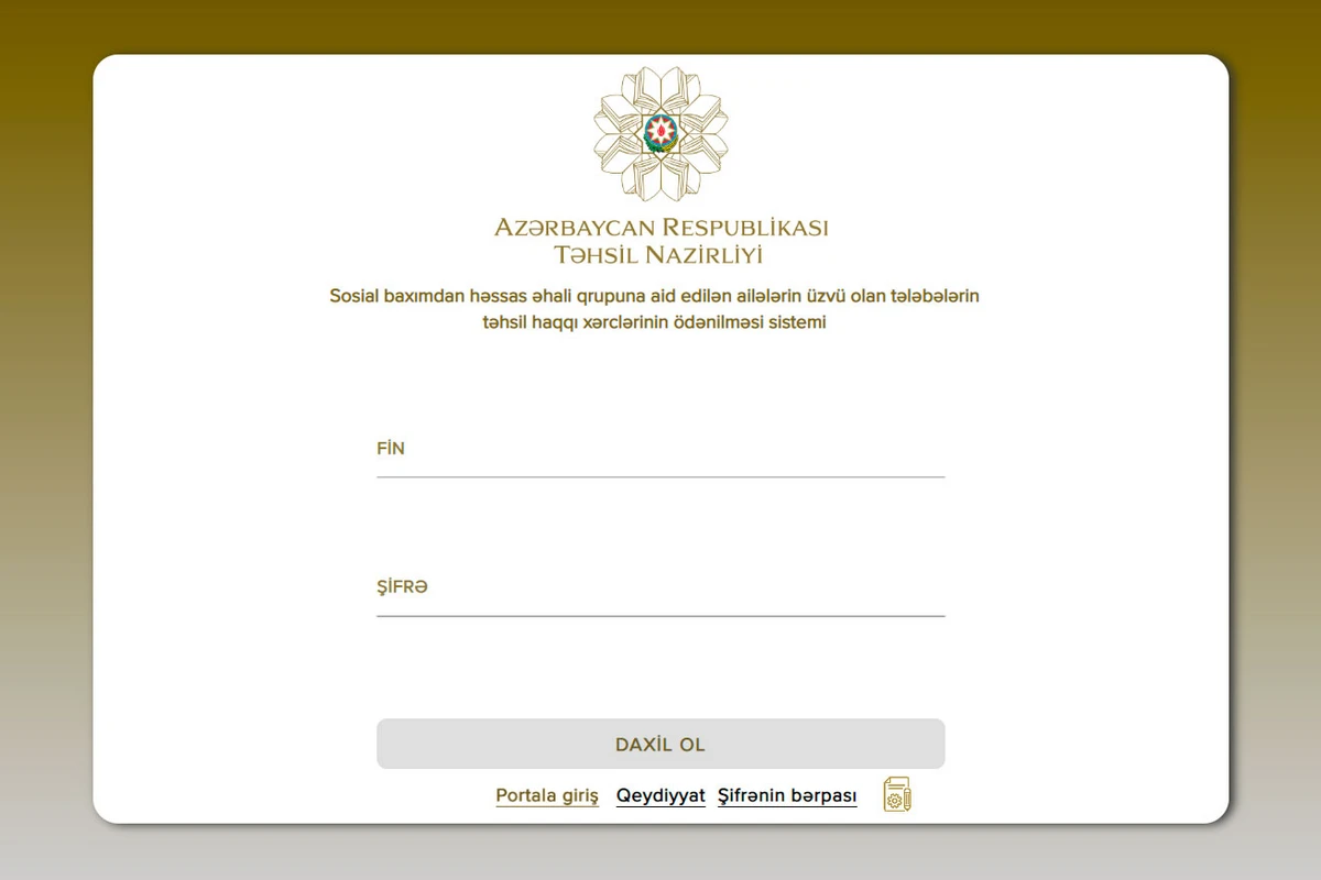 Sosial həssas təbəqədən olan tələbələr üçün portala müraciət tarixi uzadılıb