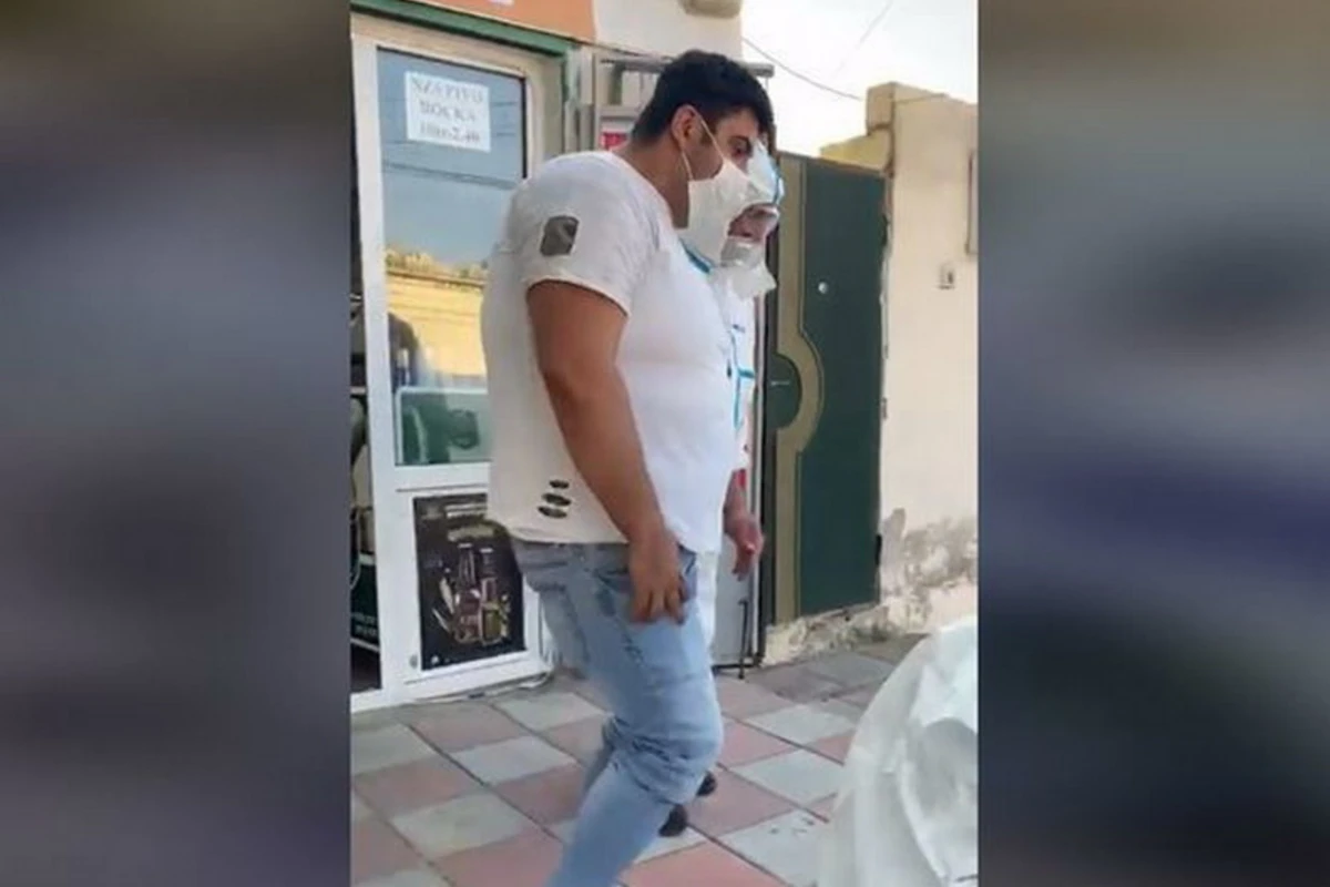 В Баку в маркете задержали заболевшего коронавирусом человека - ВИДЕО