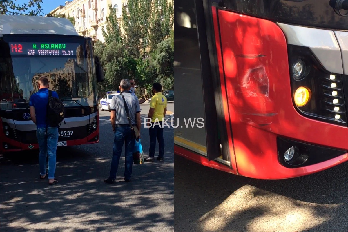 Водитель BakuBus заблудился и совершил ДТП - ВИДЕО
