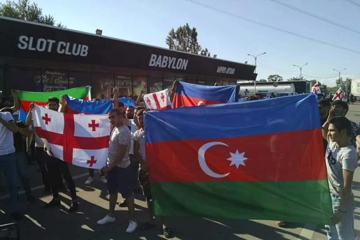 Gürcüstanda Azərbaycana dəstək aksiyası keçirirlər - FOTO