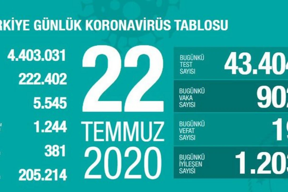 Türkiyədə koronavirusdan bu gün 19 nəfər ölüb
