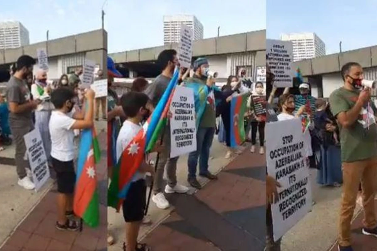 ABŞ-ın Atlanta şəhərində Ermənistanın hərbi təxribatlarına etiraz olaraq aksiya keçirilib
