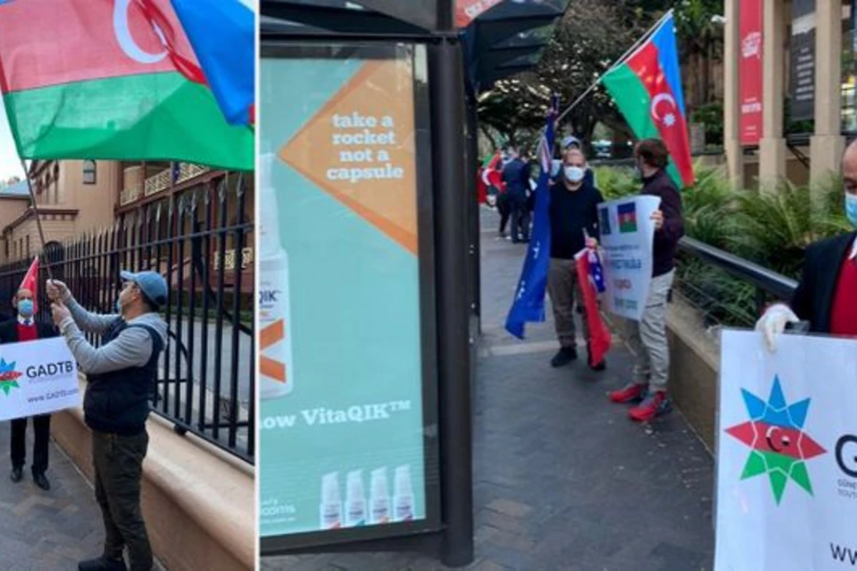 Avstraliyada ermənilərin təxribatlarına qarşı etiraz aksiyası keçirilib