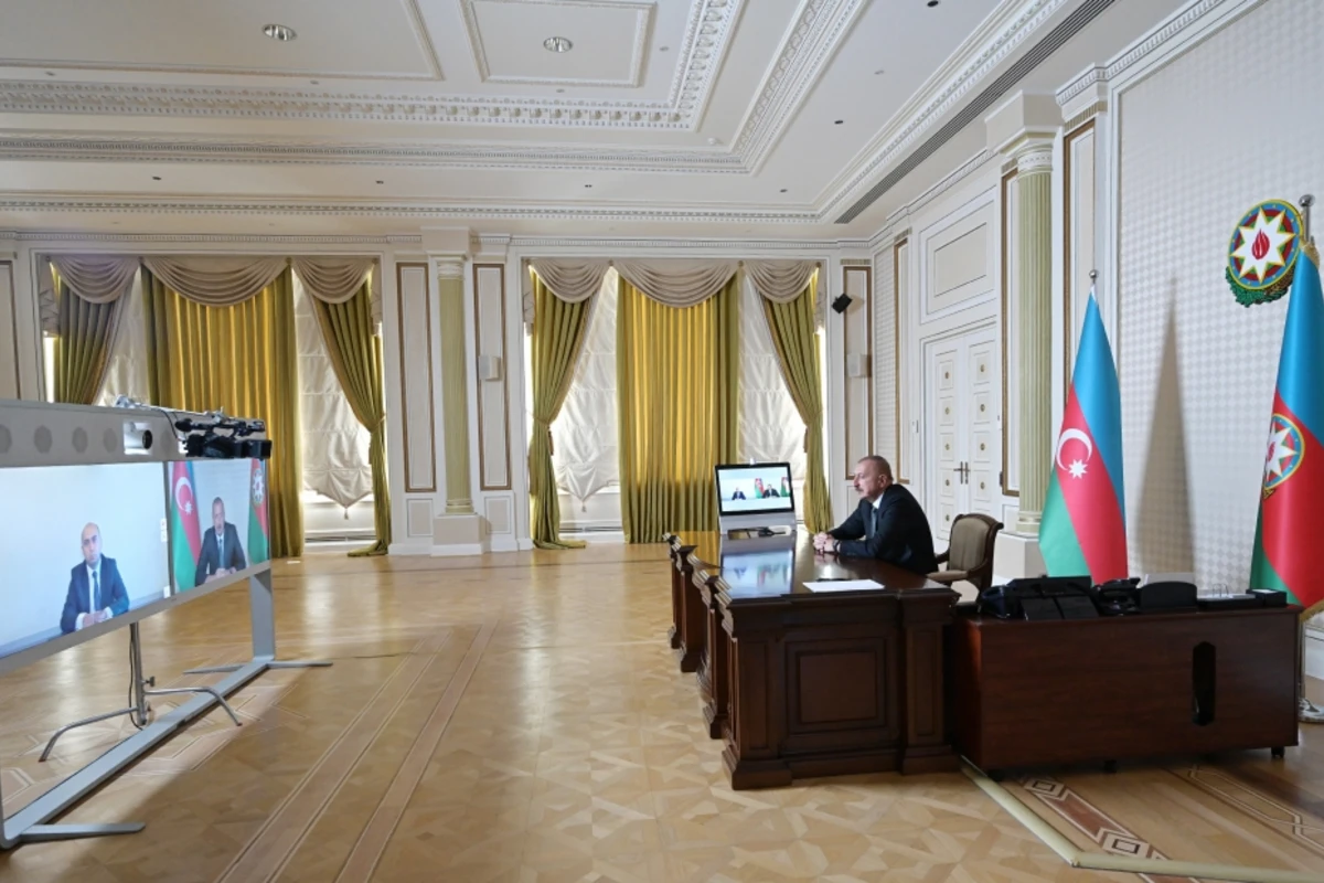 İlham Əliyev yeni Təhsil nazirini videoformatda qəbul edib - FOTO