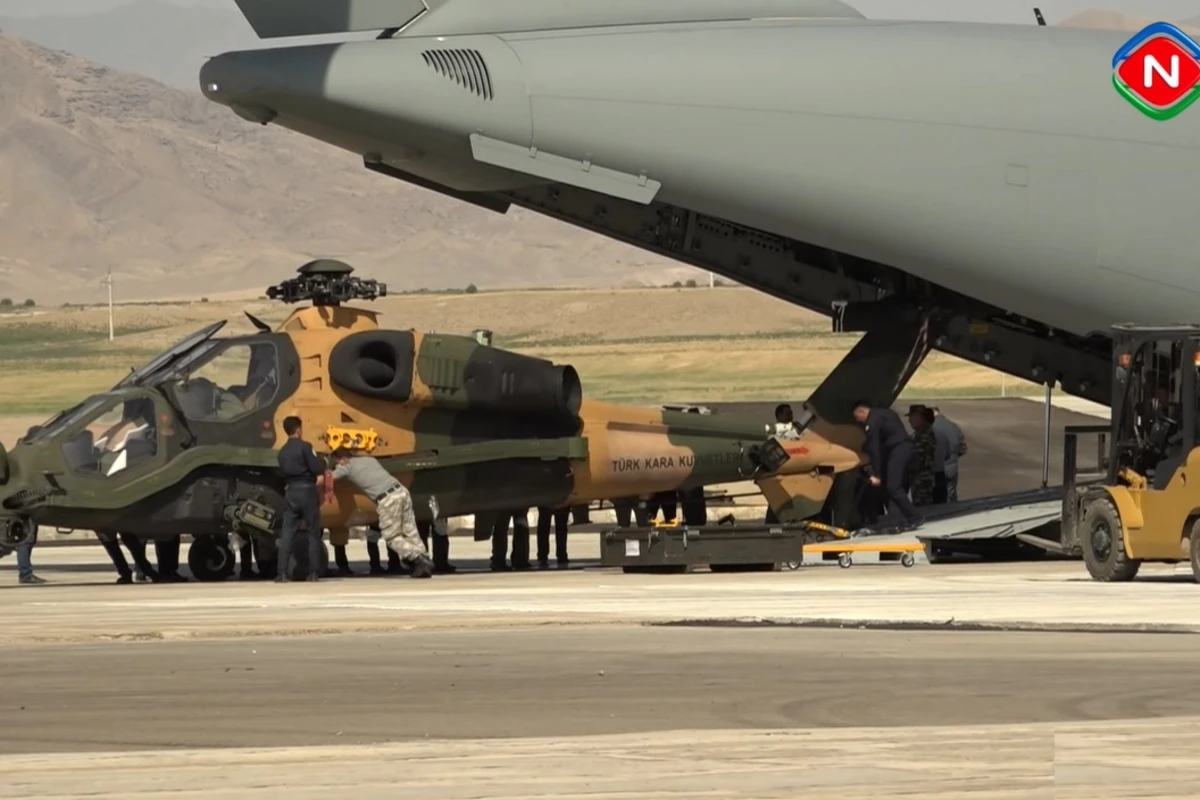 Türkiyə helikopterləri Naxçıvan səmasında - VİDEO