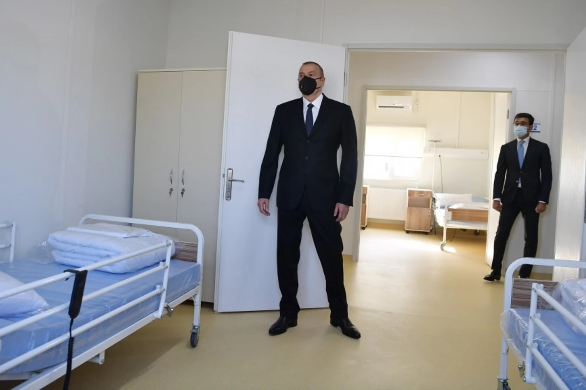 Qobustanda koronaviruslu xəstələr üçün modul tipli xəstəxananın açılışı olub - FOTO (YENİLƏNİB)