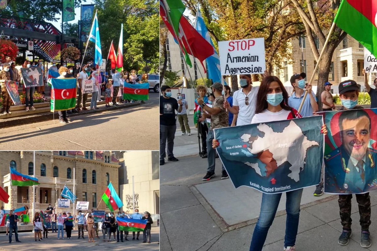 Kanadada şəhər mərkəzində Azərbaycan bayrağı ucaldılıb Kanadada şəhər mərkəzində Azərbaycan bayrağı ucaldılıb