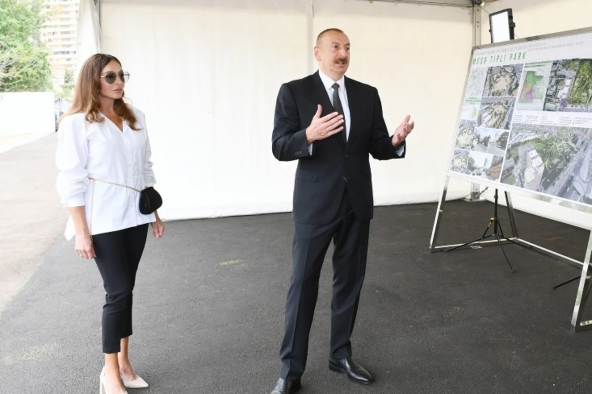 İlham Əliyev və Mehriban Əliyeva meşə tipli yeni parkda görüləcək işlərlə tanış olublar - FOTO