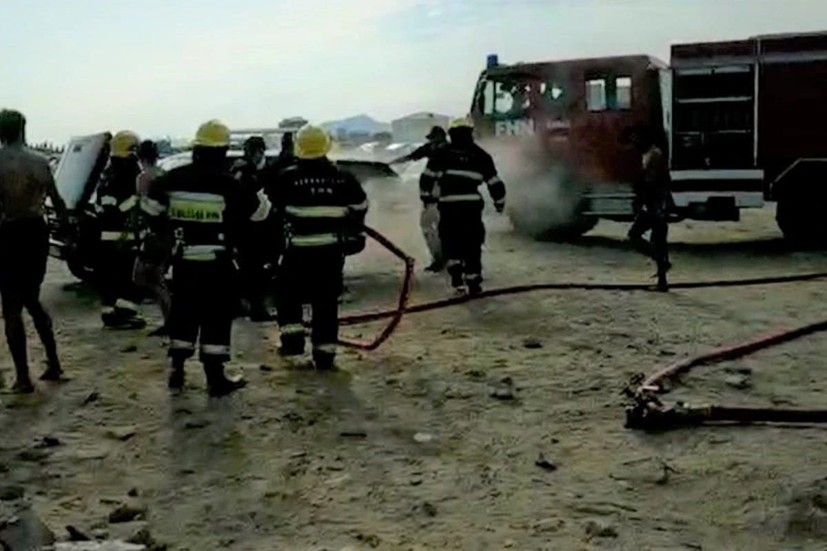 Bakıda çimərlikdə partlayışın qarşısı belə alındı - VİDEO