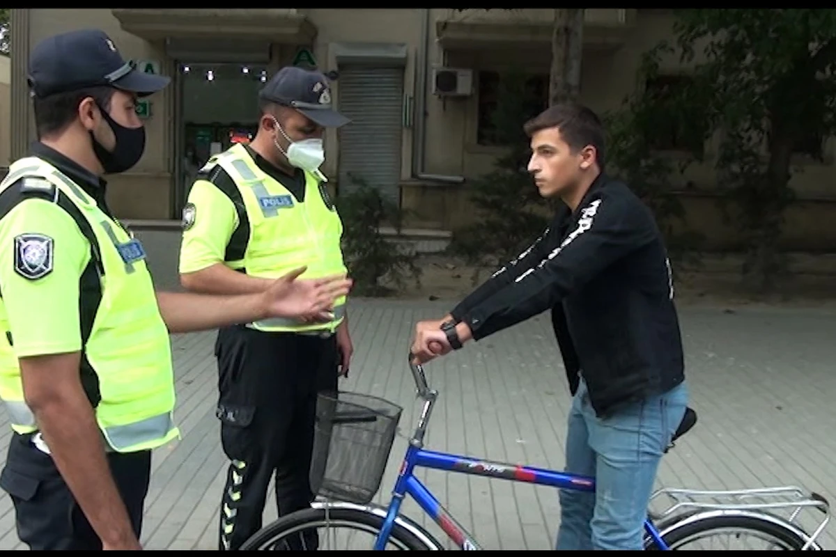 20 velosipedçi cərimələnib - VİDEO