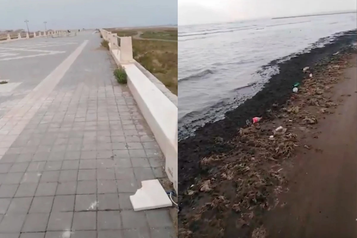Часть Сумгайытского бульвара превратилась в мусорный полигон? - ВИДЕО
