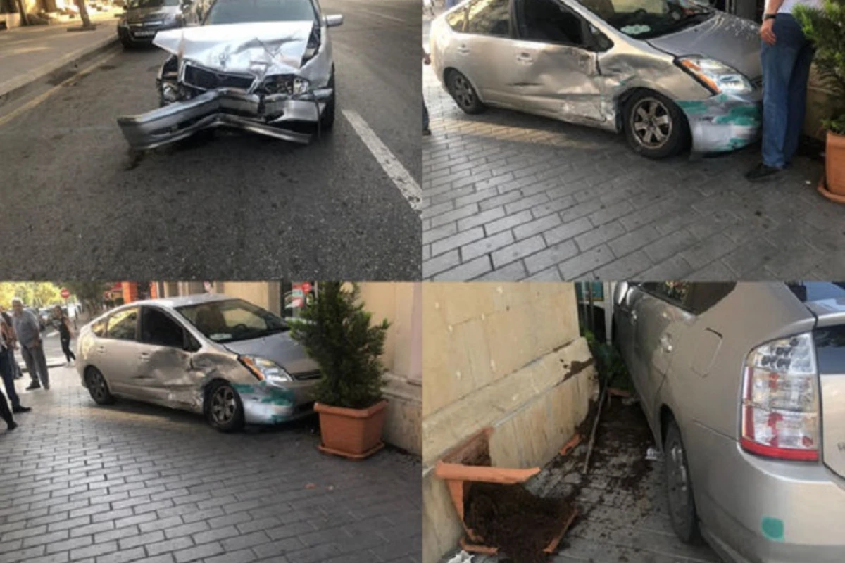 Bakının mərkəzində avtomobil mağazaya çırpılıb - FOTO Bakının mərkəzində avtomobil mağazaya çırpılıb - FOTO