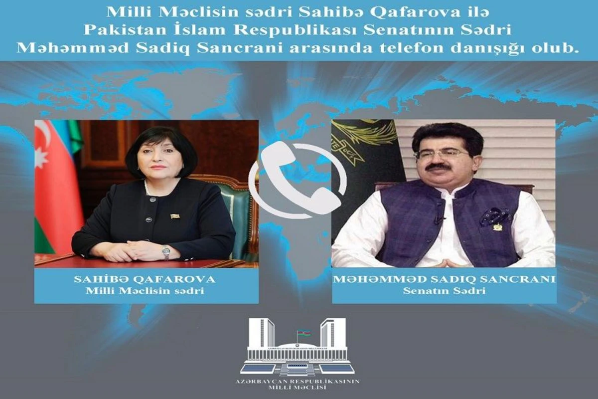 Sahibə Qafarova ilə Pakistan Senatının sədri arasında telefon danışığı olub Sahibə Qafarova ilə Pakistan Senatının sədri arasında telefon danışığı olub