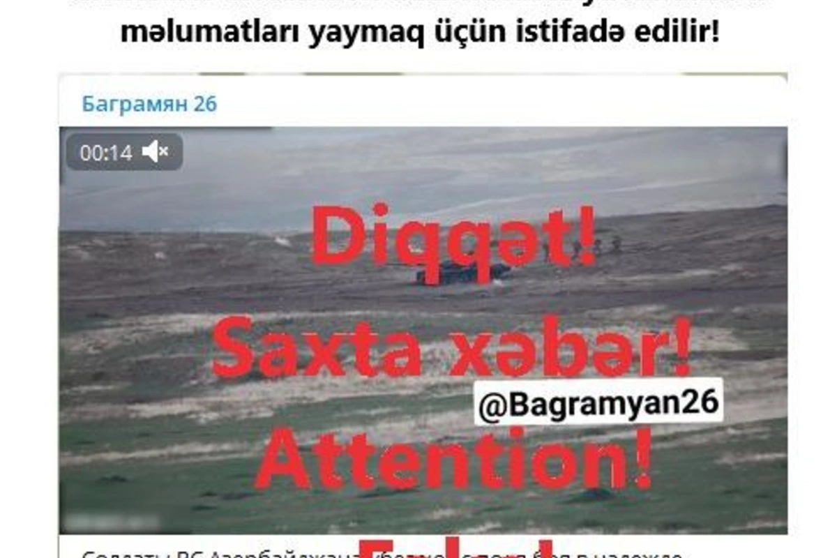Ermənilərin yaydığı saxta məlumatların daha bir qismi ifşa edildi - FOTO