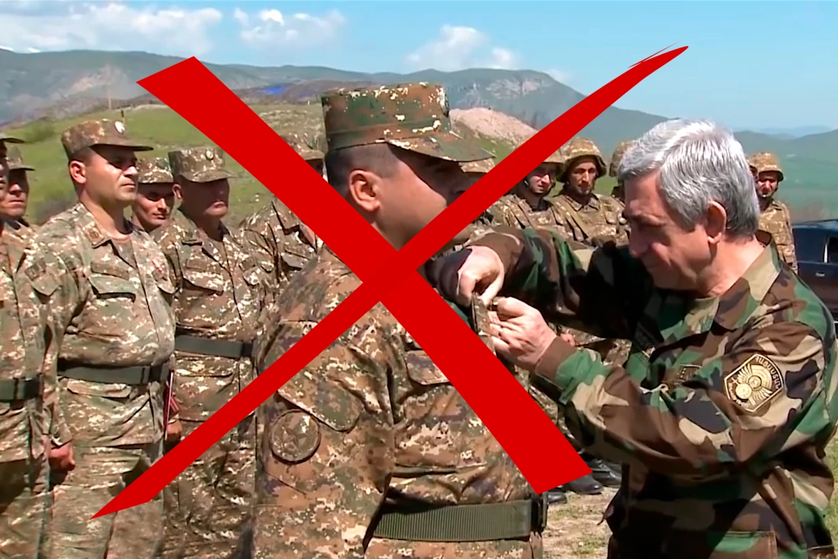 Ordumuz aprel döyüşlərində Sarkisyanın şəxsən təltif etdiyi erməni hərbçini məhv etdi