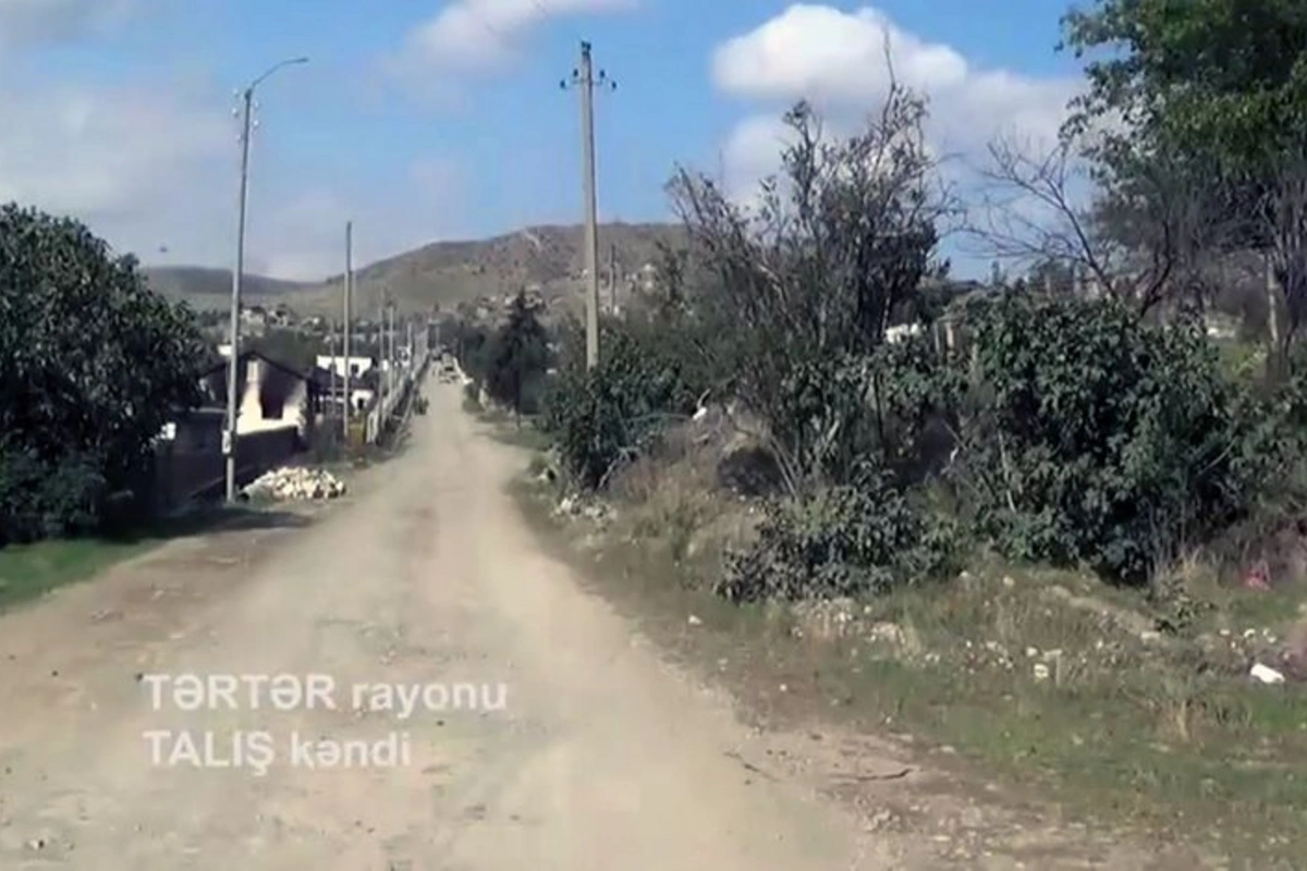 Tərtər rayonunun işğaldan azad olunan Talış kəndinin videogörüntüsü - VİDEO
