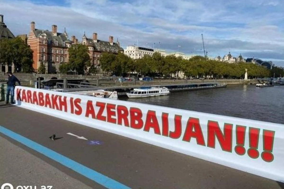 Londonda Azərbaycanın işğal olunmuş ərazilərinin azad edilməsinə dəstək aksiyası keçirilir – FOTO