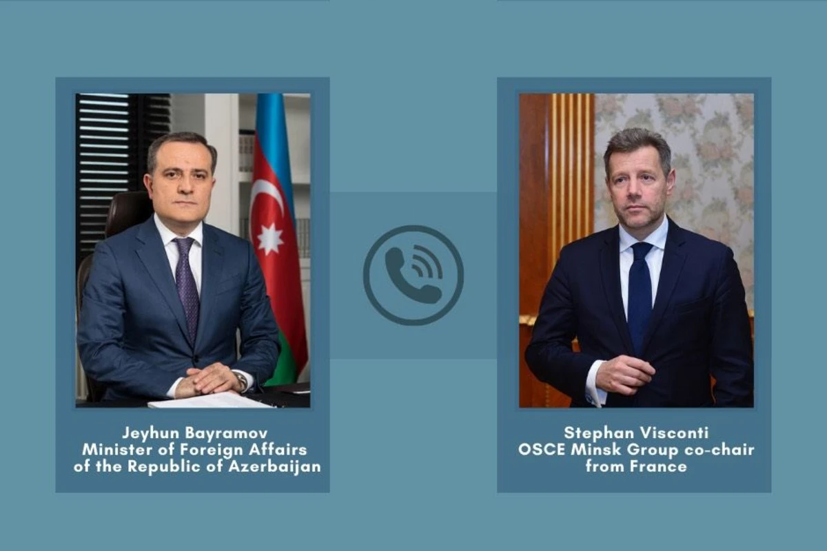 Ceyhun Bayramovun ATƏT-in Minsk Qrupunun fransalı həmsədri ilə telefon danışığı olub