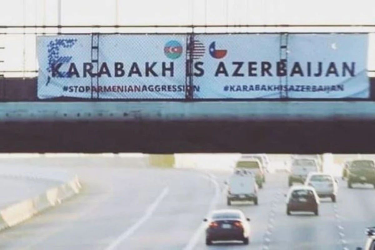 Hyustonun mərkəzində Qarabağ Azərbaycandır! şüarı nümayiş etdirilib