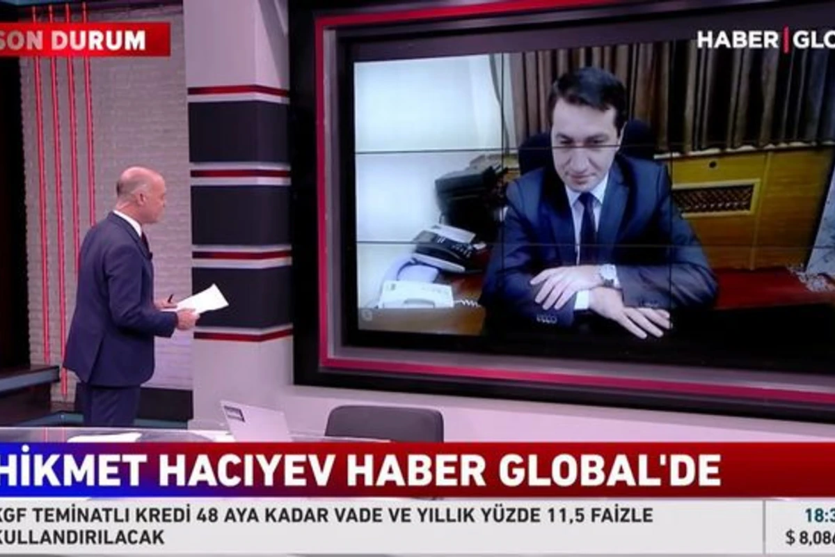 Hikmət Hacıyev Türkiyənin “Haber Global” telekanalında çıxış edib - VİDEO