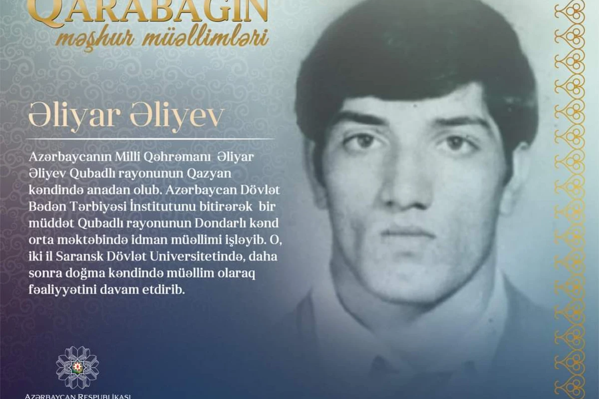 Əliyar Əliyev “Qarabağın məşhur müəllimləri” layihəsində