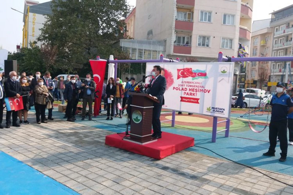Türkiyədə şəhid general Polad Həşimov adına parkın açılışı olub - FOTO