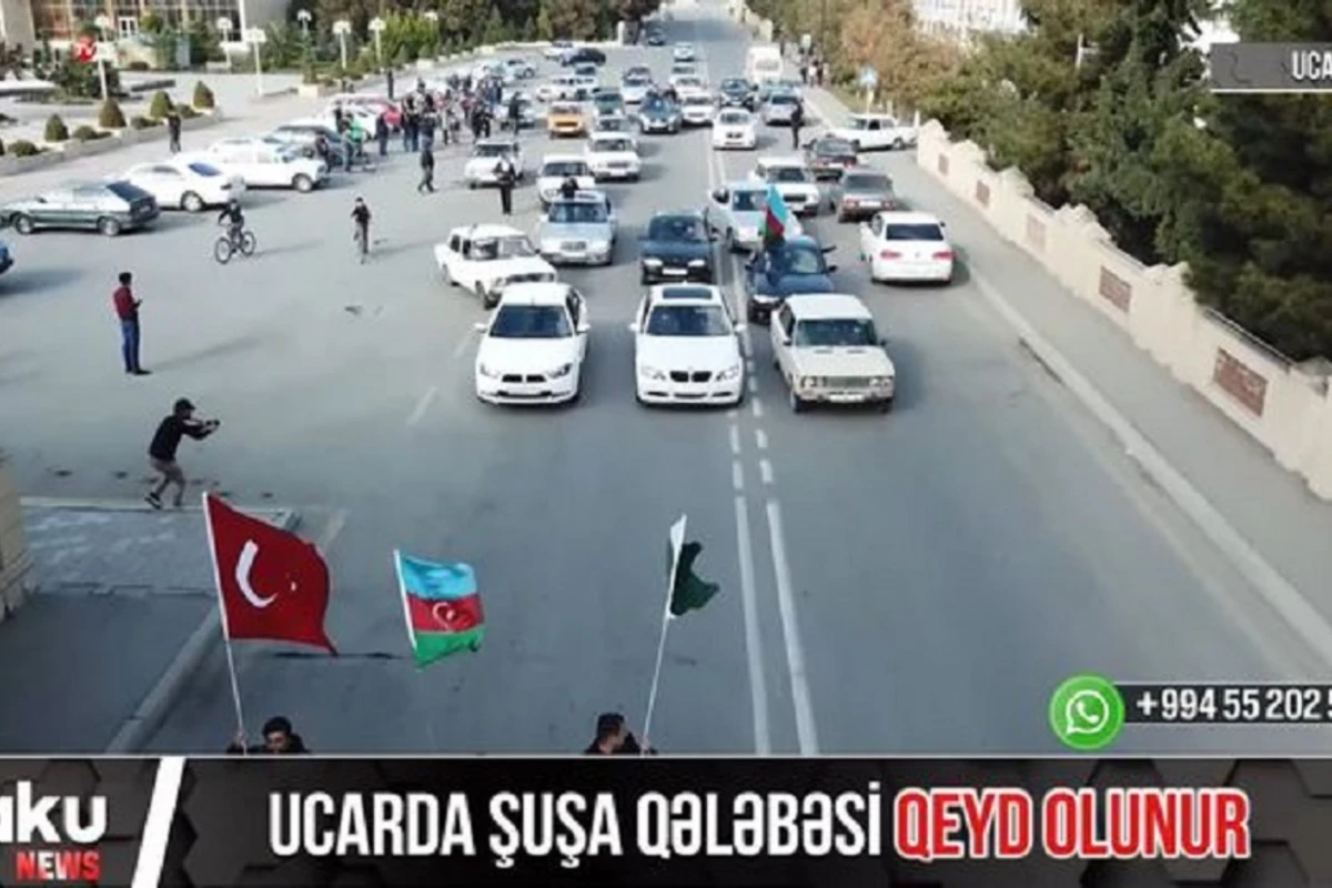 Ucar sakinləri Şuşanın işğaldan azad edilməsinin sevincini yaşayır - VİDEO