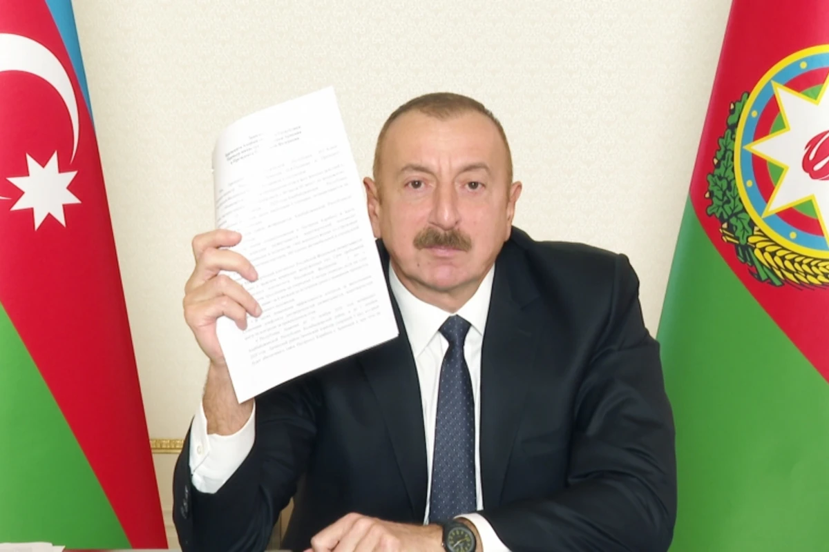 Ильхам Алиев: В данном заявлении нет ни единого слова о статусе Нагорного Карабаха - ВИДЕО