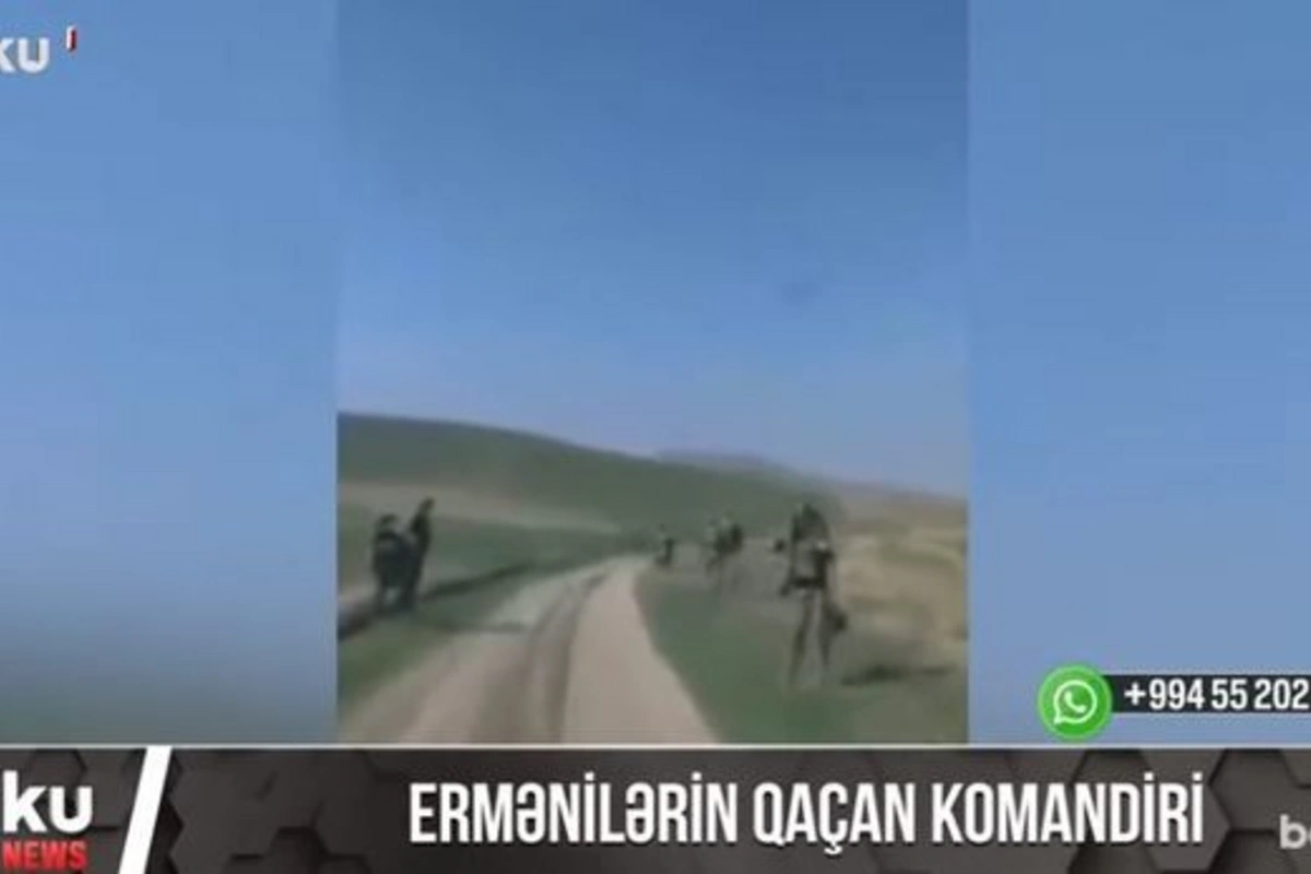 Ermənilərin qaçan komandiri - VİDEO