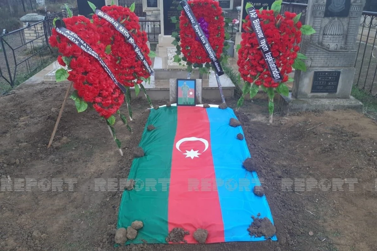 Biləsuvarda şəhid gizir dəfn edilib - FOTO