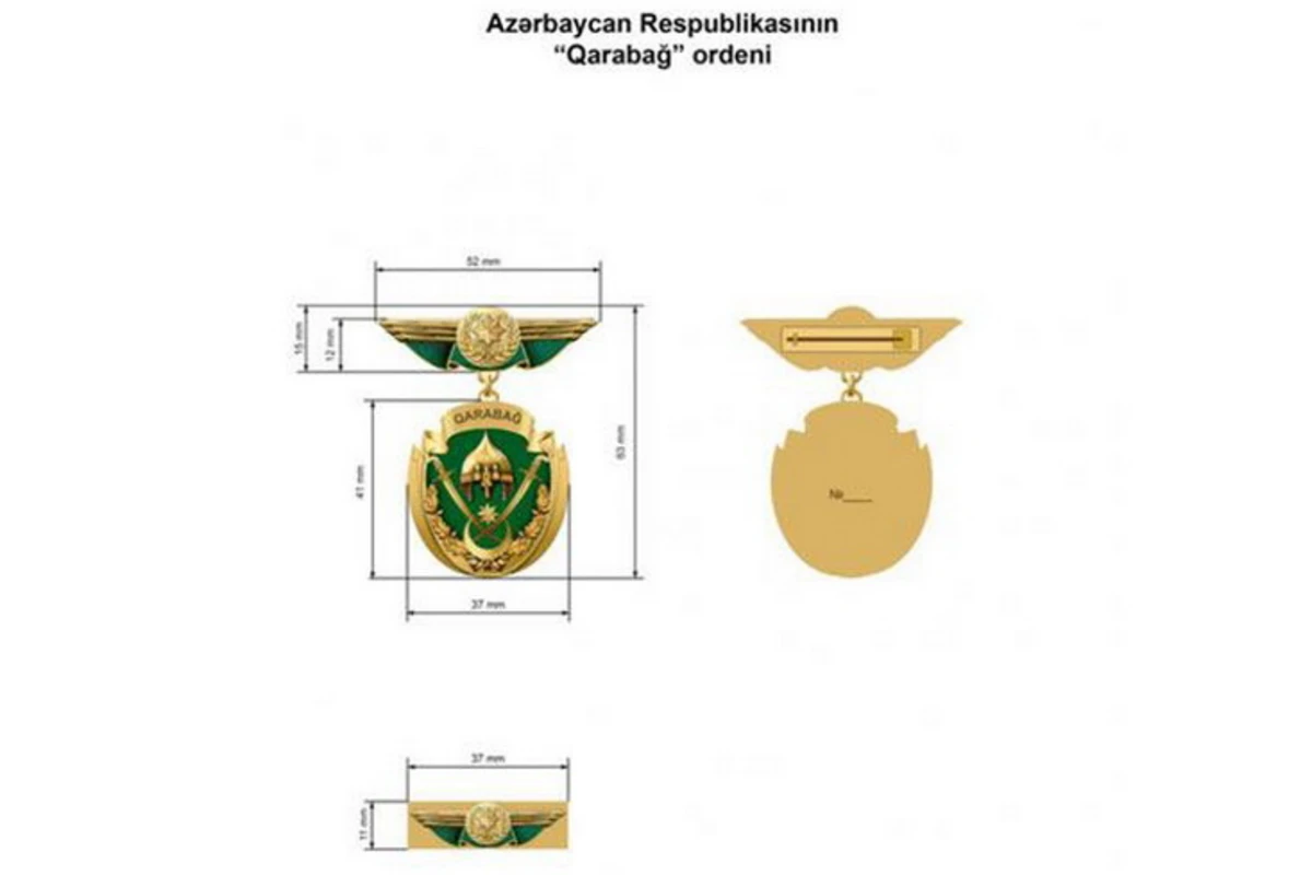 Определен статут ордена Карабах Азербайджана