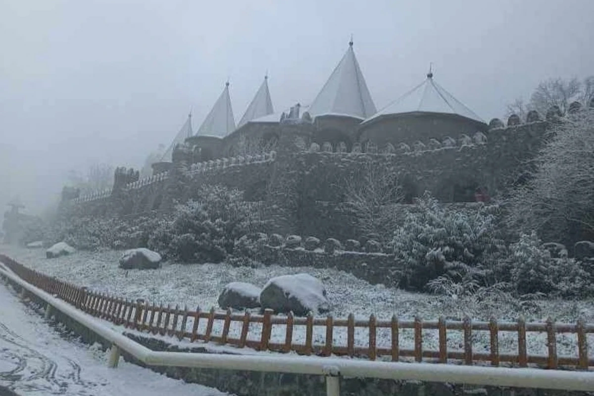 Qaxa ilk qar yağıb - FOTO
