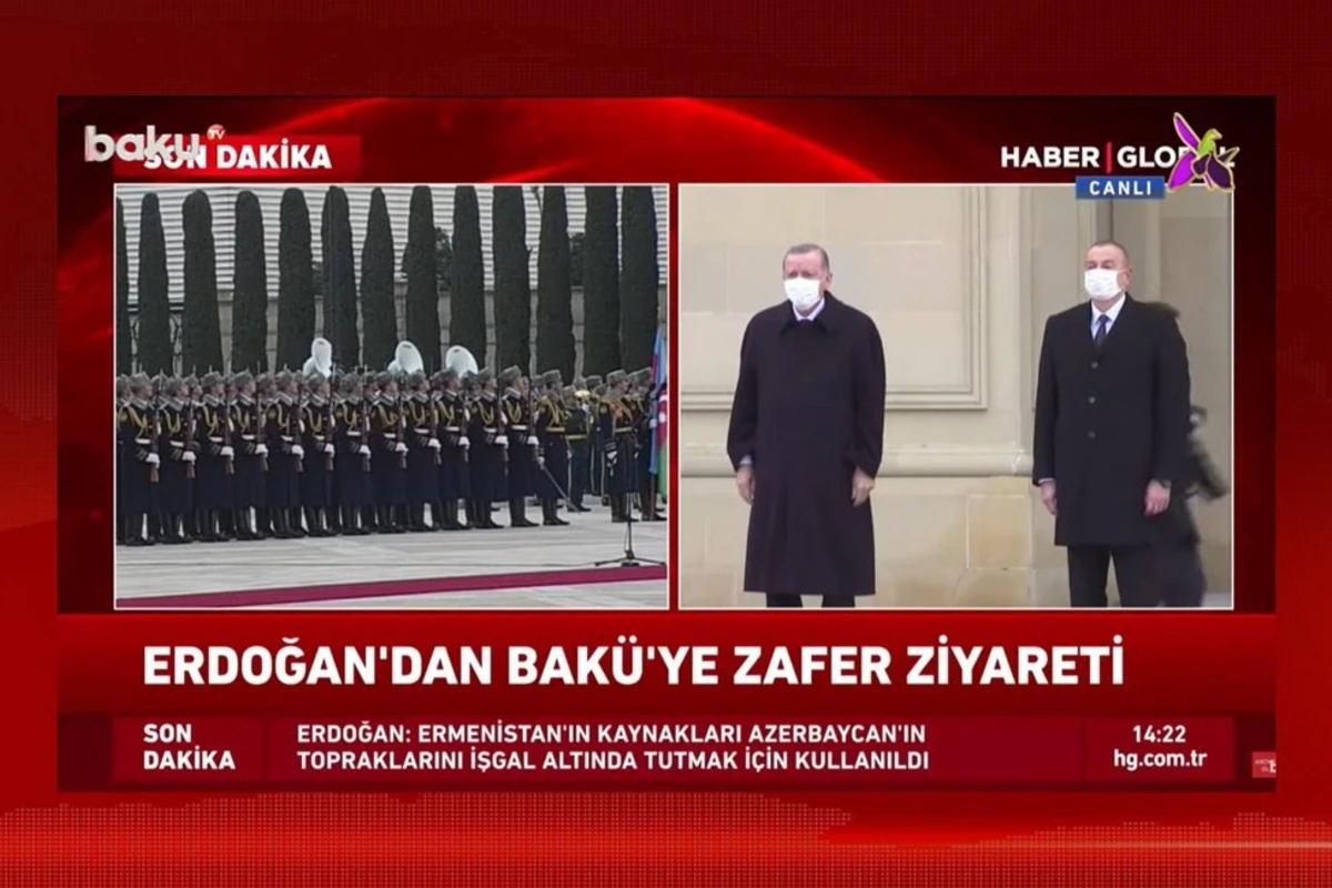 İlham Əliyev Ərdoğanı Prezident iqamətgahında qarşılayıb - VİDEO