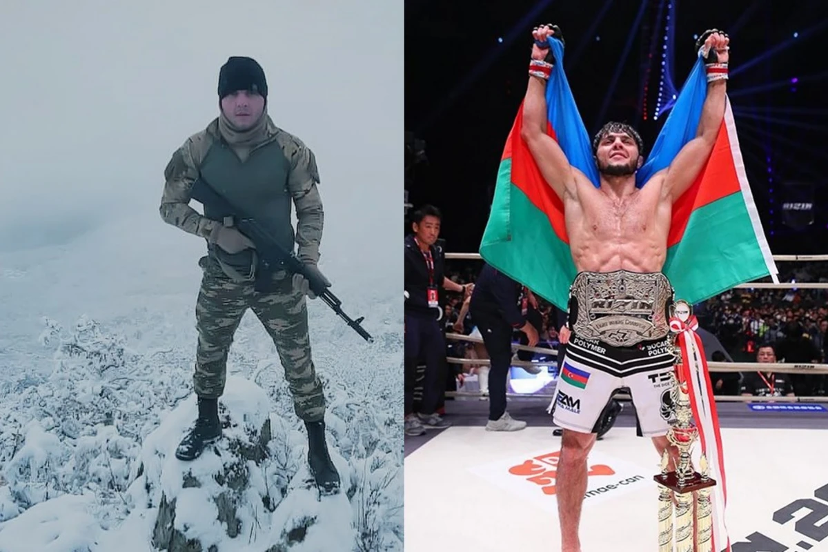 В сети появились кадры азербайджанского чемпиона мира и Европы по ММА в Карабахе - ВИДЕО