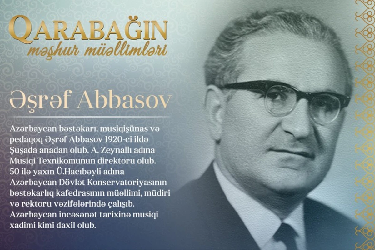 Qarabağın məşhur müəllimləri - Əşrəf Abbasov