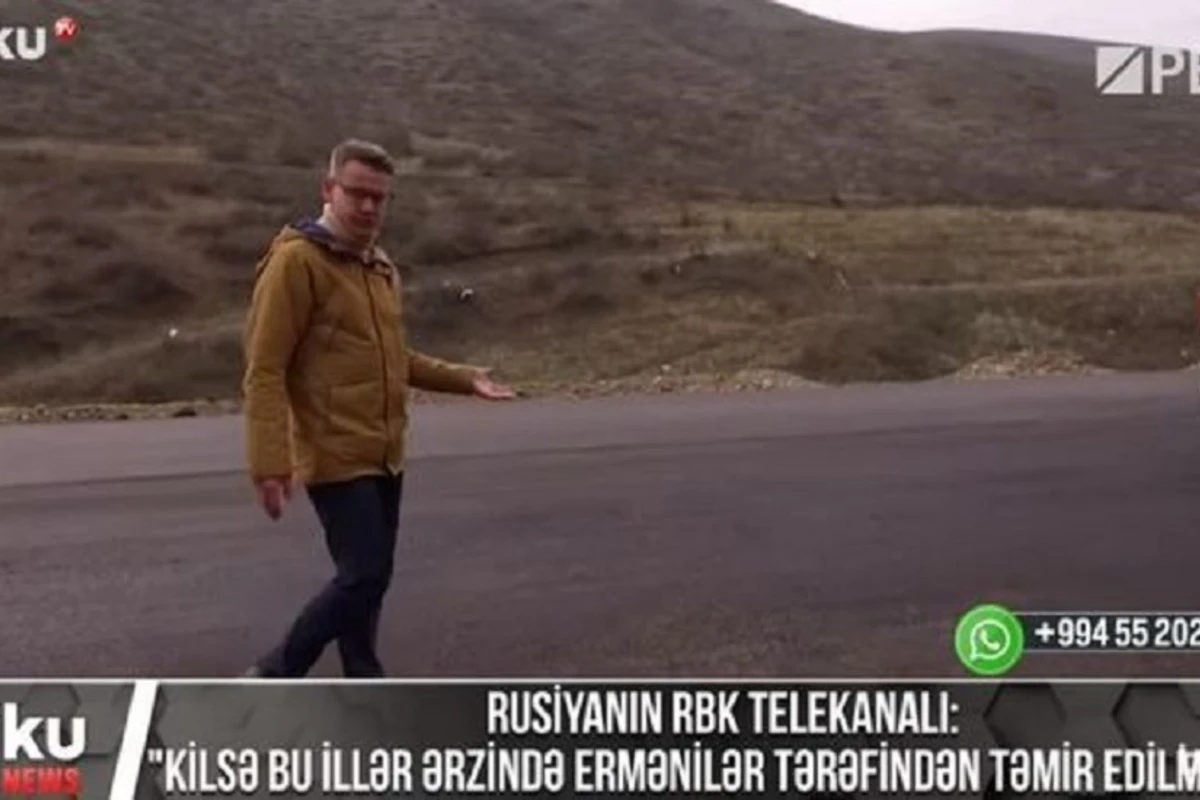 Rusiyanın RBK telekanalı: “Kilsə bu illər ərzində ermənilər tərəfindən təmir edilməyib” - VİDEO