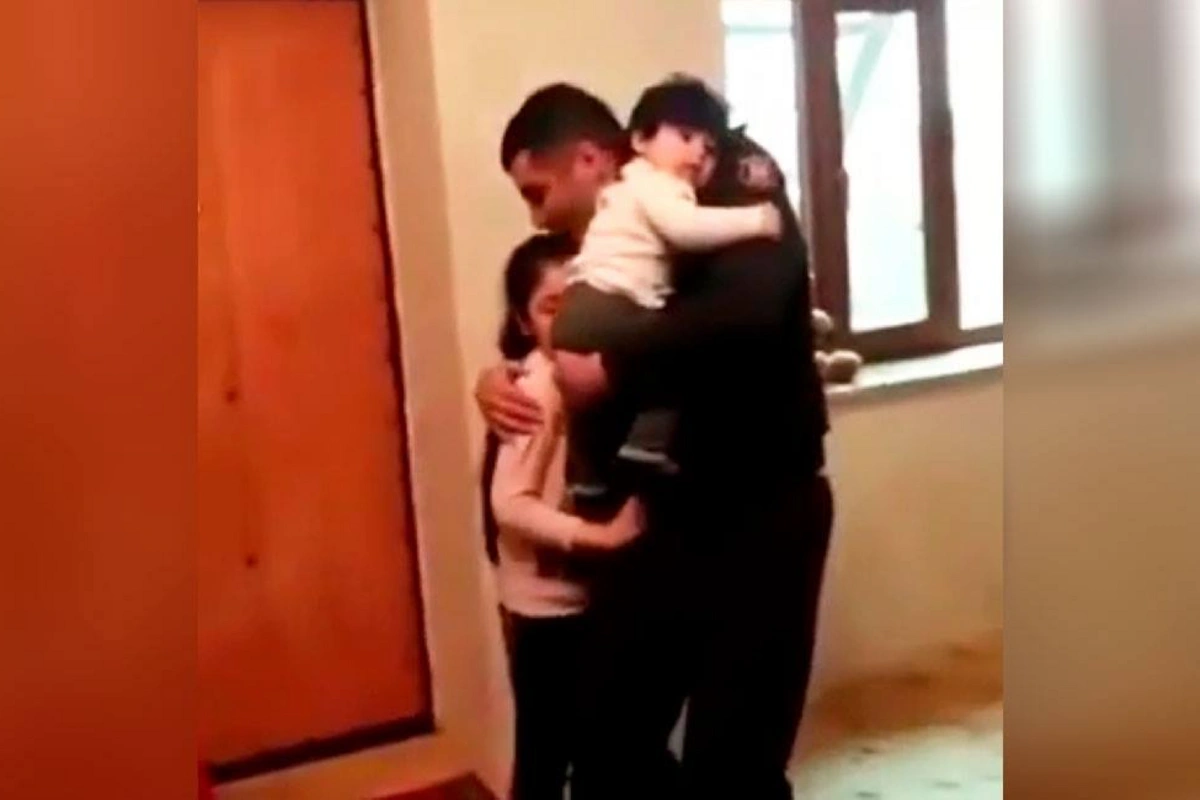 Şəhidimizin övladları ilə son görüşü - VİDEO