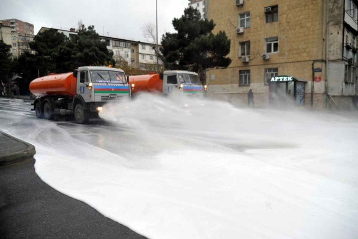 Bu gün Bakıda 554 küçə dezinfeksiya edildi