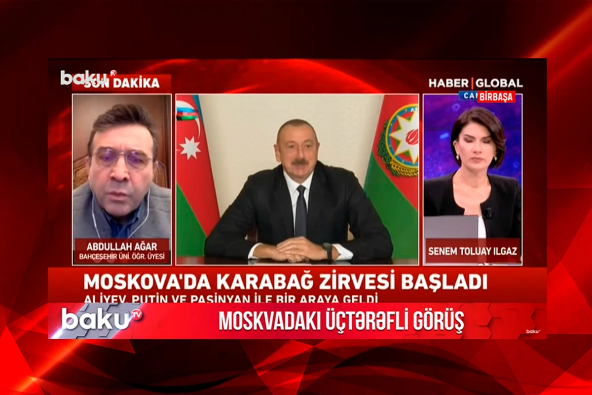 İlham Əliyev, Putin və Paşinyan görüşü “Haber Global”da - VİDEO